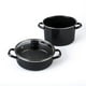 thumbnail image 2 of Batería De Cocina Santiago Cinsa 6 Piezas Negro Con Tapa De Vidrio, 2 of 5