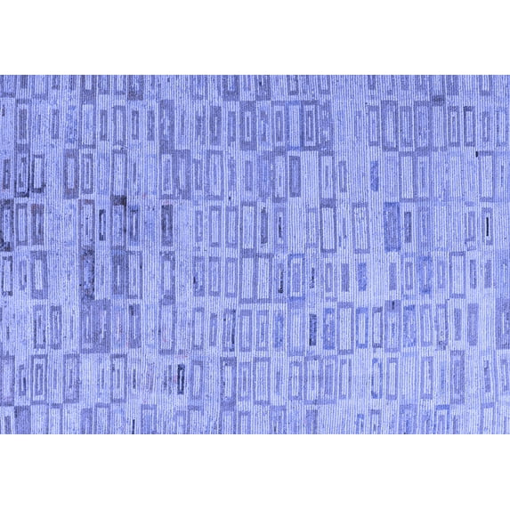 Ahgly Company Indoor Rectangle Abstract Blue Modern Area Rugs, 6' x 9'