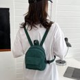 thumbnail image 4 of Women Corduroy Backpack Casual Retro Travel Backpack Solid Color Aesthetic Purse, 4 of 7