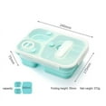 thumbnail image 4 of The foldable silicone outdoor folding lunch box can be separated, and the pacifier food grade material does not contain BPA., 4 of 15