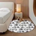 thumbnail image 2 of Farmhouse Country Round Area Rug 5Ft Washable Circle Rugs for Living Room Bedroom, Black Vintage Trees Rustic French Garden Non-Slip Carpet Floor Mats Indoor Outdoor Carpet Runner Home Decor, 2 of 8