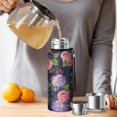 thumbnail image 4 of 20 Oz Pioneer Flower Coffee Tumbler Double Wall Insulated Stainless Steel Water Bottle | Metal Reusable Thermoses Flask with Cup Cap | Leak & Sweat Proof with Anti-Dust Lid, 4 of 7
