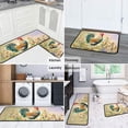 thumbnail image 5 of Chic Rooster Kitchen Mat，Luxurious Crystal Velvet with Sleek Black Edge, Sizes 120x43cm and 43x76cm, 5 of 7