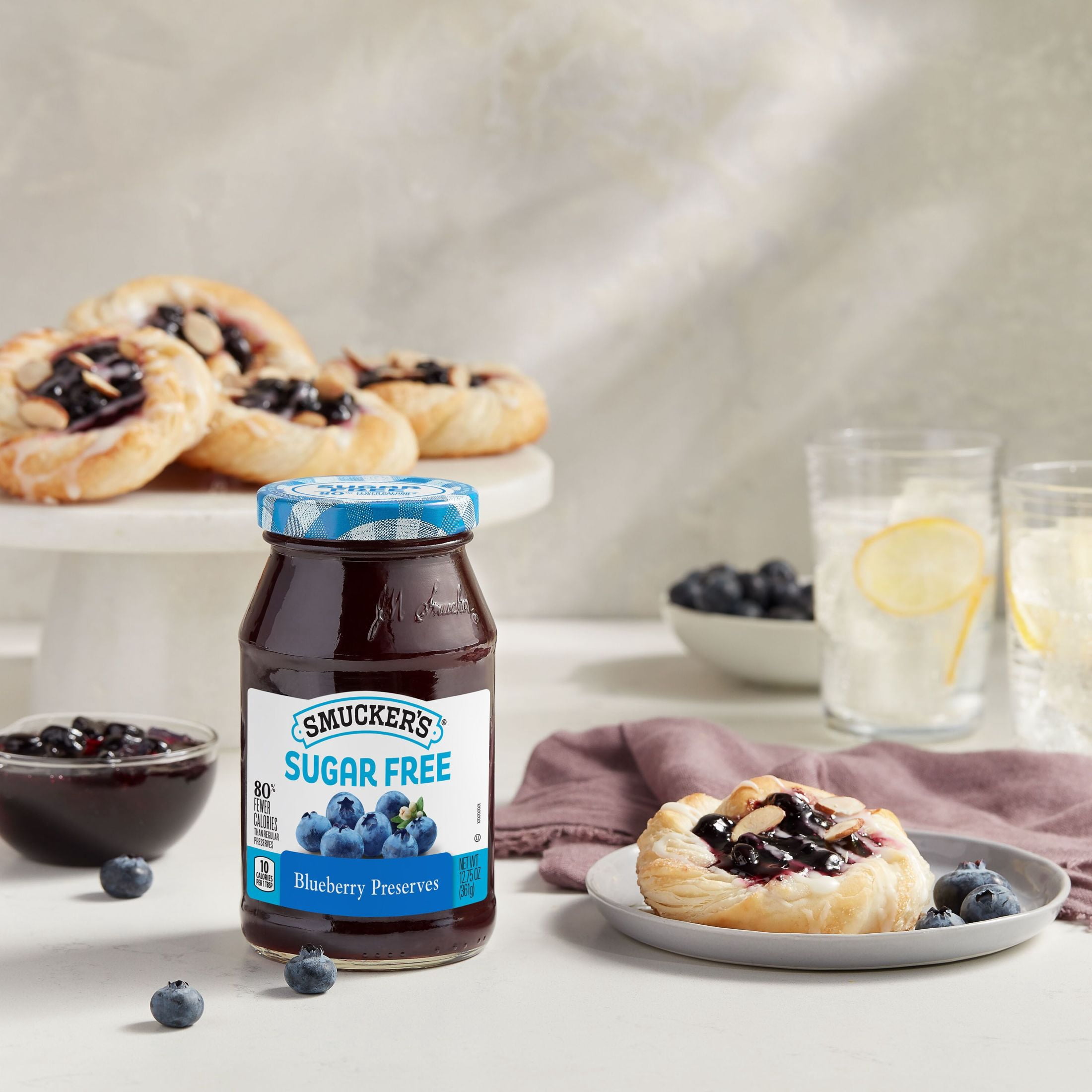 (2 pack) Smucker's Sugar Free Blueberry Preserves, 12.75 oz