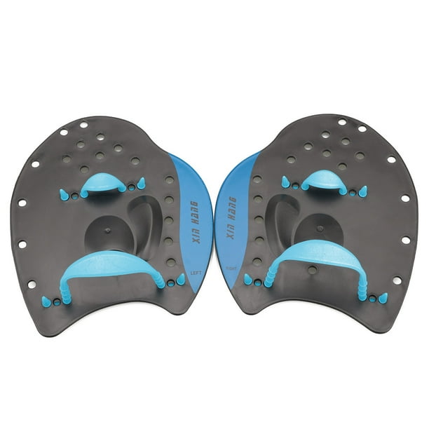 Guantes de natación de gel de sílice azul con membrana para entrenamiento acuático, resistencia al agua, fitness, aeróbicos para hombres, mujeres y niños (M)