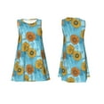 thumbnail image 7 of Naloa Sunflowers Print Women's Summer Spring Casual Beach Sundress,Vacation Sleeveless Tank Crewneck Loose Dresses, 7 of 7