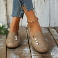 thumbnail image 5 of Women's Orthopedic Leather Loafers Slip On Flats Casual Comfort Walking Shoes Barefoot Feel Slip On Shoes Women Comfort Shoes for Women Anti-Slip Rubber Sole Orthopedic Shoes for Women Wide Width 40, 5 of 8