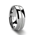 thumbnail image 1 of Baldwyn Braided Palladium Inlay Domed Tungsten Ring, 1 of 1
