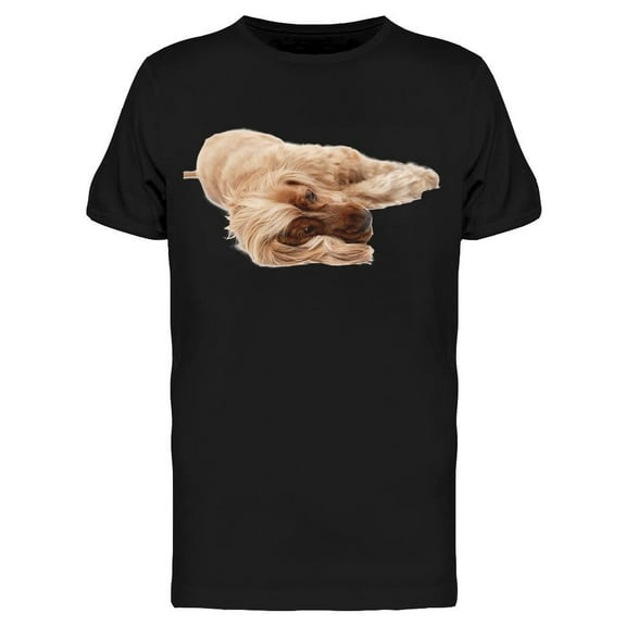 English Cocker Lying At Side   T-Shirt Men -Image by Shutterstock, Male Large