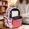 thumbnail image 6 of Xixirimido Axolotl Strawberry Dots Red Pink Print 17" School Backpack for Girls High School Book Bag Cute Backpack Lightweight Middle School Back Pack Daypack Elementary, 6 of 8