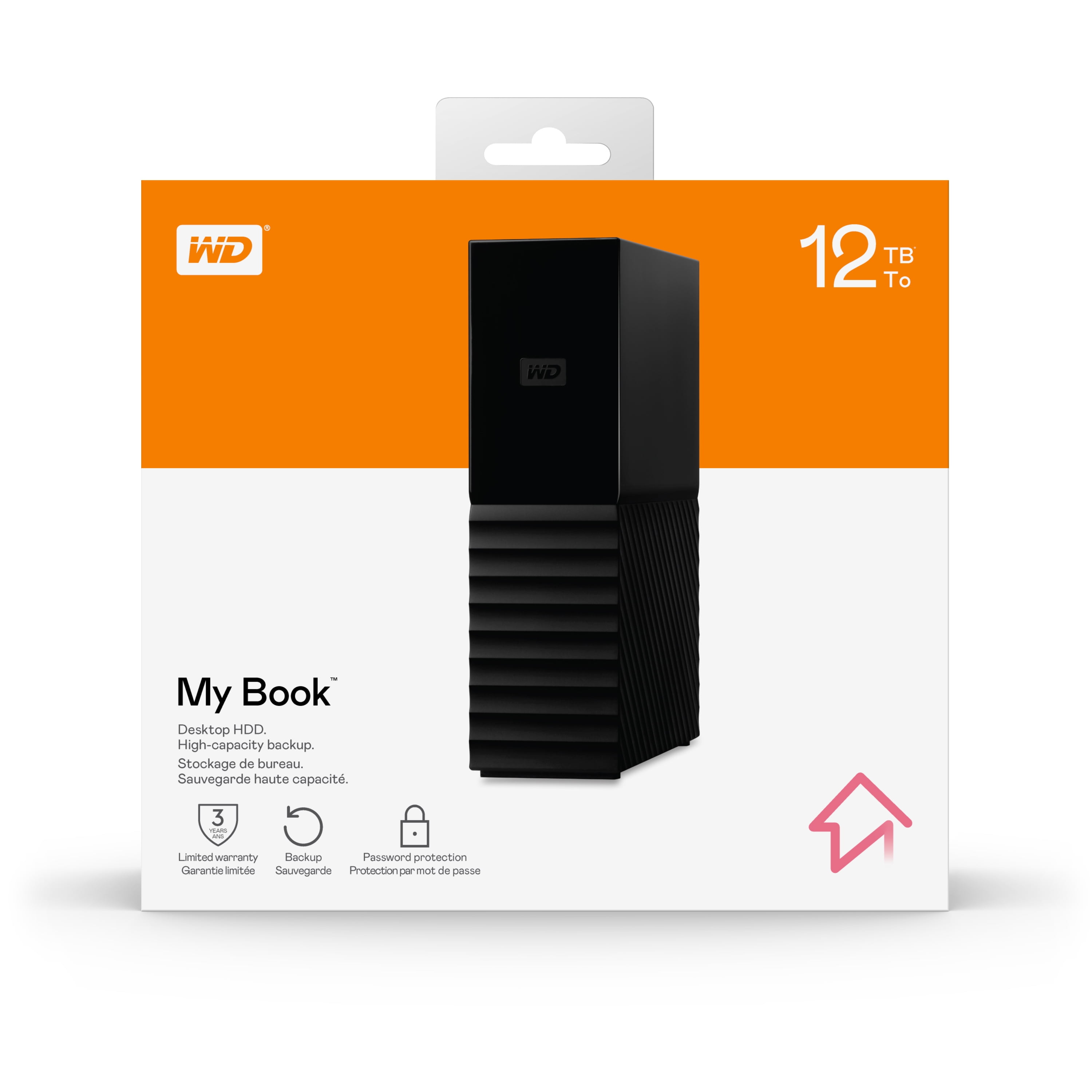 WD My Book 12TB Desktop External Hard Drive - WDBBGB0120HBK-Newm WD My Book 12TB Desktop External Hard Drive - WDBBGB0120HBK-Newm