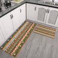 thumbnail image 2 of Colorful Christmas Striped Pattern Kitchen Rugs Sets Of 2,Anti Fatigue Kitchen Mat Rugs Non Slip Washable,Decorative Kitchen Floor Mats for Kitchen,Sink,Laundry,17"x30"+17"x47", 2 of 7