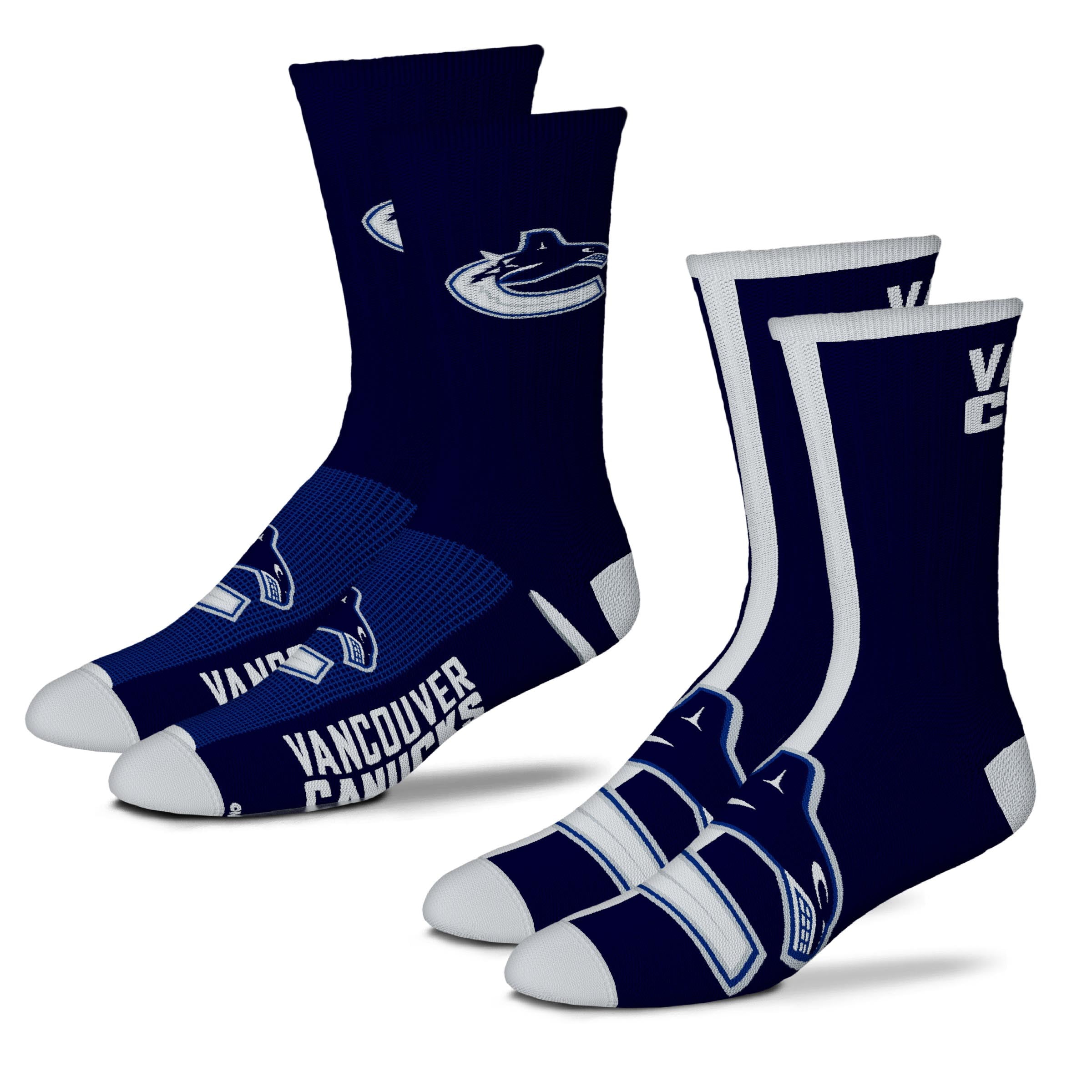 Vancouver Canucks Youth 2-Pack Team Crew Socks - (Approx. Age 4-8 Yrs ...