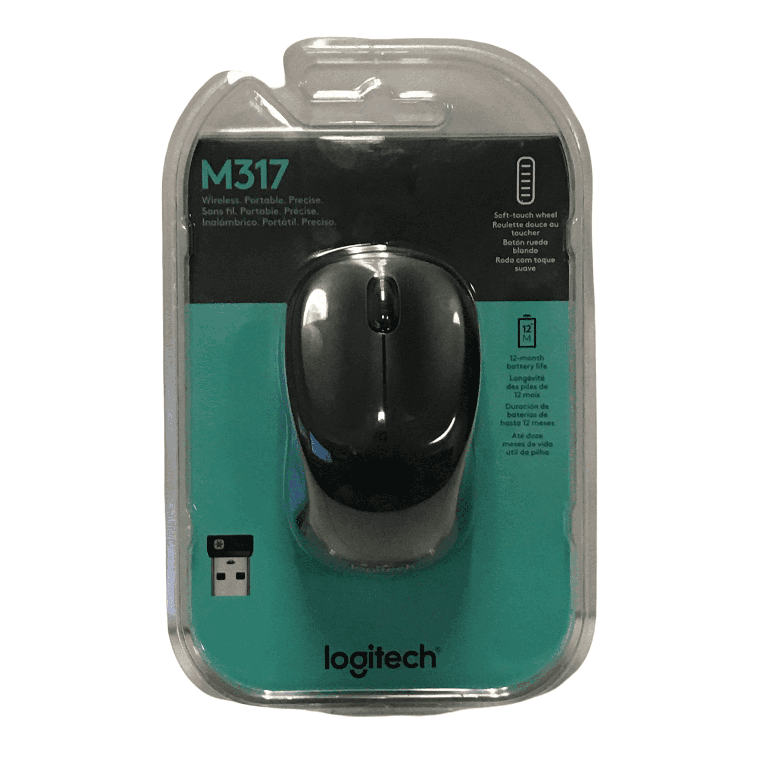 Logitech Mouse M317 Wireless Optical Black Walmart Com