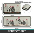 thumbnail image 3 of Rooster Farmhouse Kitchen Rugs Set 2 Piece Colorful Summer Decorative Rug for Kitchen Low-Profile Floor Mats Decorations for Home Kitchen (17"x48"+17"x30" Grey Rugs), 3 of 6