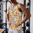 thumbnail image 5 of Rateoe Hearts And Autumn Leaves Pattern Sleeveless Gym Shirt Muscle Tee Breathable Workout Shirt Slim-Fit Tank Quick Dry Fit Muscle Tank Top Bodybuilding Sleeveless T Shirt-Large, 5 of 7