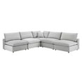 thumbnail image 4 of Modway Commix Down Filled Overstuffed Performance Velvet 5-Piece Sectional Sofa in Light Gray, 4 of 10