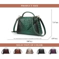 thumbnail image 5 of Women's Crocodile Print Top Handle Satchel Bag PU Leather Flap Outdoor Crossbody Shoulder Bag Retro Handbag and Purse, 5 of 7
