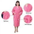thumbnail image 4 of GOLD TEXTILES Premium Terry Cloth Robes for Women Lightweight Long Bathrobe, Adjustable Towel Robe Belt with Collar Large Long Rose Pack of 1, 4 of 6