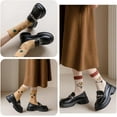 thumbnail image 5 of 5Pairs Wool Socks for Women Thick Knit Vintage Cute Floral Crew Socks, 5 of 6