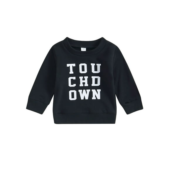 Bagilaanoe Toddler Baby Boy Casual Sweatshirt Long Sleeve Letter Print Pullover 6M 12M 18M 24M 3T Kids Fall Loose Tee Tops
