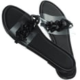 thumbnail image 3 of 1 par de sandalias planas elegantes y transparentes para verano, sandalias de playa, zapatillas para mujer, 3 of 7