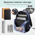 thumbnail image 5 of Aplkyhs Penguin School Backpack for Boys Girls Ages 6-18 Ergonomic Padded Adjustable Straps Large Capacity Multi Compartment Bookbag for Elementary Middle High School Daily Use, 5 of 7