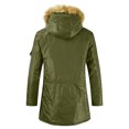 thumbnail image 3 of IROINNID Men's Long Sleeve Anorak Jacket Hip-Length Hooded Jacket Solid Color Leisure Loose Medium Length Cotton Coat Plush Cotton Coat Large Thickened Thermal Coat, 3 of 3