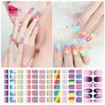 thumbnail image 1 of Fiudx Pegatinas de Uñas con Degradado, Diseño de Pvc de Alta Viscosidad, Patrones Brillantes y Coloridos, Fácil Aplicación, para Uso Personal y Familiar, para Salón de Uñas, Duración de 2 a 4 Semanas, 1 of 3