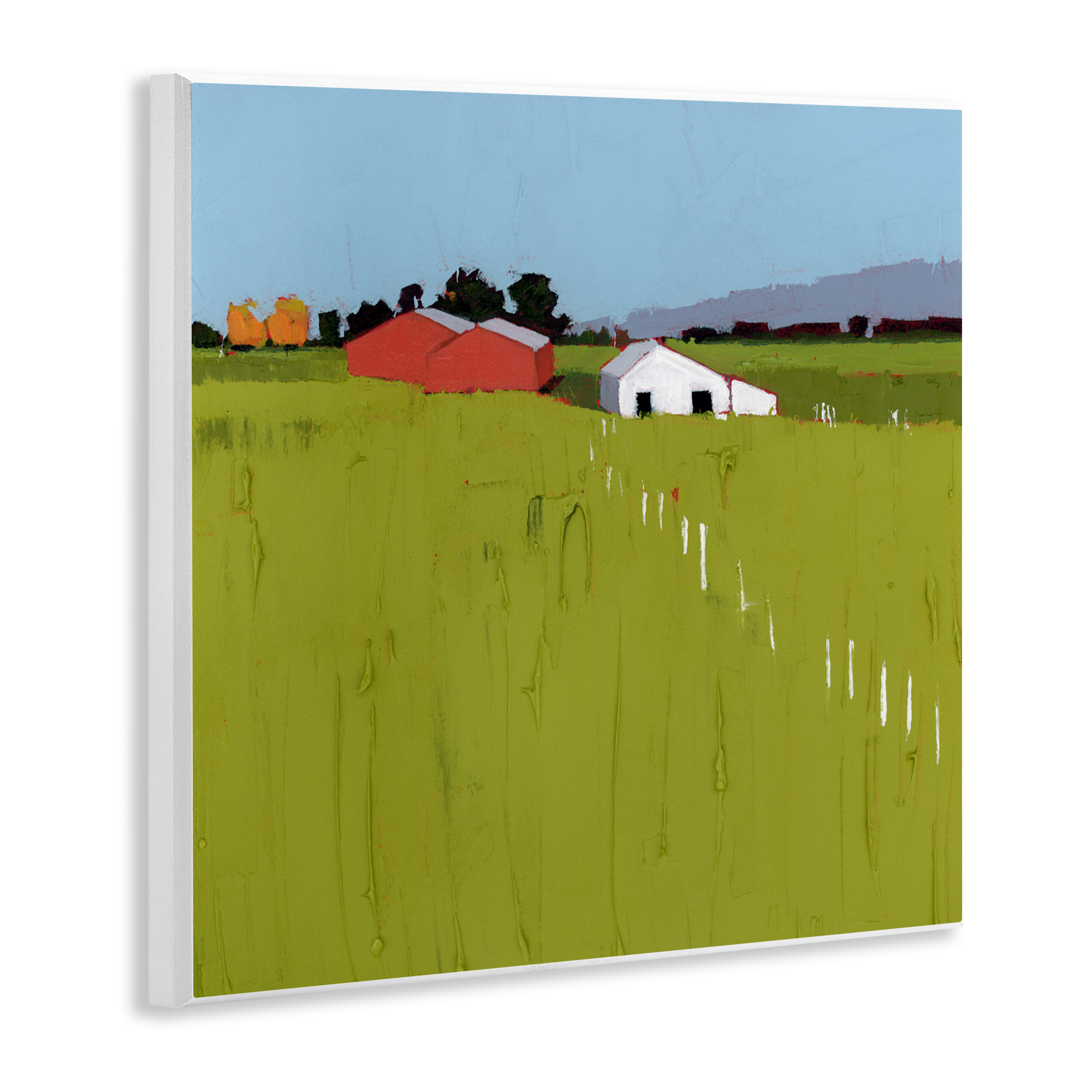 Pastoral Fence Line Wall Plaque Art, design by Ruth LaGue