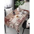 thumbnail image 6 of Vintage Farmhouse Table Cloth, Waterproof Tablecloth for Rectangle Tables, Brown Country Star Berries Wooden Grain Reusable Washable Fabric Table Cover for Restaurant Kitchen Dining Tables 54"x108", 6 of 9