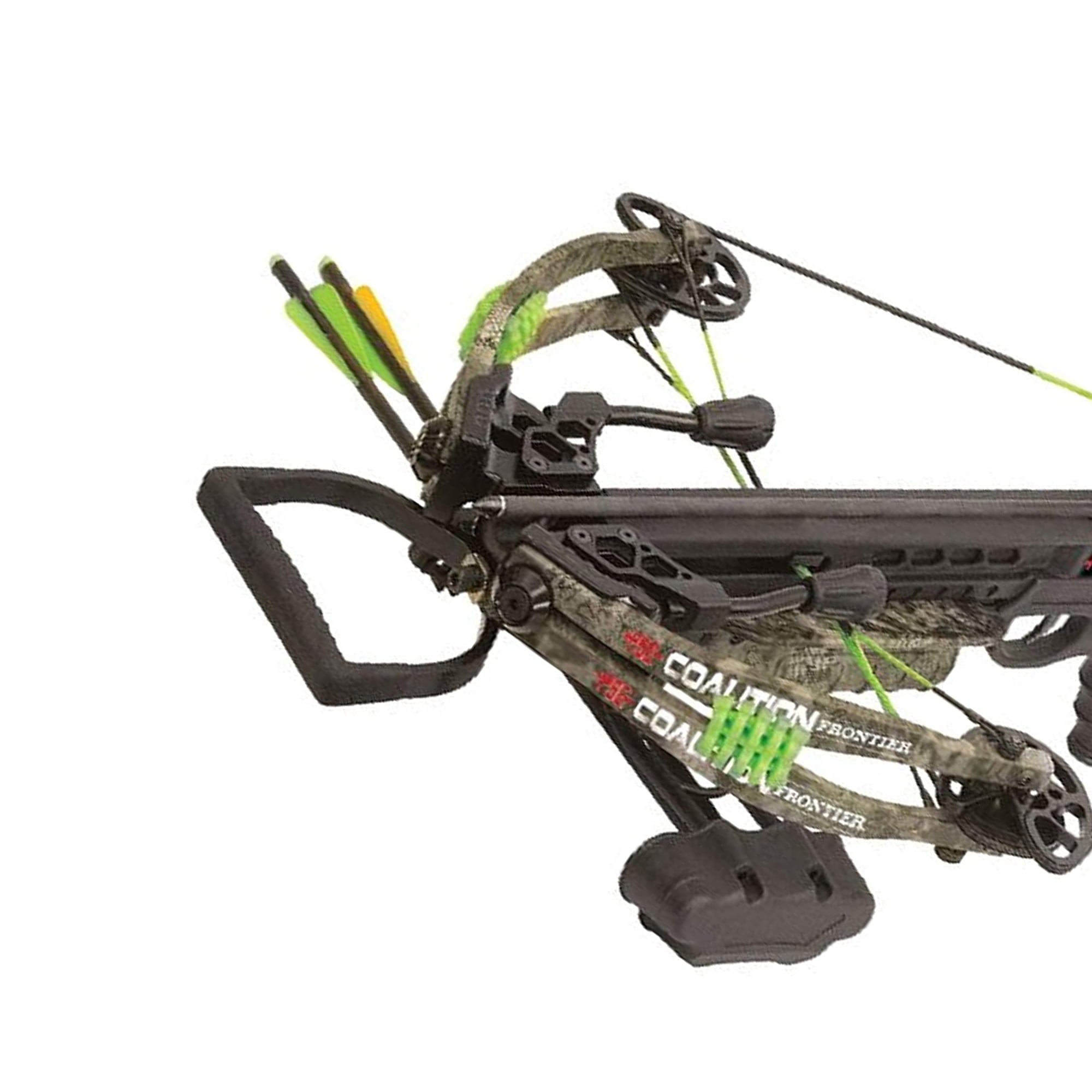 PSE Coalition Frontier Crossbow Package, 380 FPS, 4x32mm Illuminated Scope, 3 Carbon Bolts, Quiver, Anti-Dry Fire (01318KA)