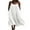 White, variant on Swimsuit Cover Up for Women Plus Size Solid Color Round Neck Bathing Suit Cover Up Swing Ruffled Hem Beach Summer Dresses Shermie