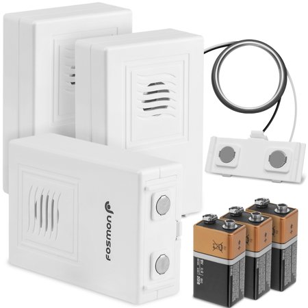 Water Leak Sensor - Fosmon Water Sensor 3 Pack, Wireless Water Leak Detector Alarm with Low Battery Alert - White