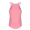 thumbnail image 6 of Felirenzacia Women Round Neck Racer Back Tank, Active Long Tank for Gym Workout, Moist Wicking Lightweight Tank,Pink,XL, 6 of 8