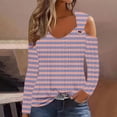 thumbnail image 1 of Styesk Chandails à Manches Longues pour Femmes, Chemise Tendance à Rayures, Tunique Ample à Col Rond, Chandail Décontracté à Imprimé Léopard, Chandail Doux et Léger, 1 of 5