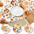 thumbnail image 4 of Pioneer Flower Floral Print Pattern Round Fitted Tablecloth with Elastic Edge,Dining Table Cover Waterproof,Outdoor Round Tablecloth for Camping,Dining,Indoor and Outdoor, 4 of 7