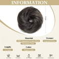 thumbnail image 2 of Small Cute Messy Bun Hair Piece 2PCs Mini Synthetic Curly Bun Scrunchies for Thin Hair Women Updo Hairpieces Dark Brown, 2 of 6