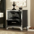 thumbnail image 1 of Noble House Elegant High Gloss Nightstand with Metal Handle,Black, 1 of 9