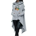 thumbnail image 1 of Hauts à Capuche pour Femmes Automne Citrouille Graphique Chandails en Molleton à Capuche Pulls Manches Longues avec Poche, 1 of 5
