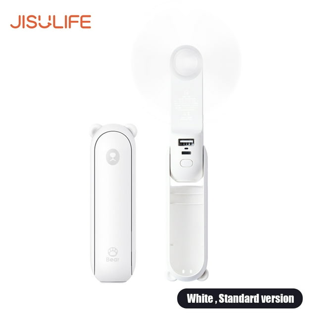Mistaha JISULIFE Mini Handheld Fan Power Bank Dual-use 129g Portable and Fodable Type-C Charging 4800mAh