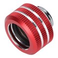 thumbnail image 1 of Accesorios de tubo rígidos de 14 mm, rosca G1/4 pulg., accesorios de compresión hexagonales internos con anillos de sellado para sistema de refrigeración por agua de computadora, color rojo, 1 of 12
