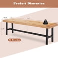 thumbnail image 5 of AVAWING 2PCS Outdoor Fir Wood Bench, Patio Wooden Picnic Dining Bench, Natural, 5 of 8