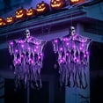 thumbnail image 7 of AGCAN 2 Pack Hanging Skeleton Decorations, Hanging Light Ghost, Articulated Arms with Hanging Ropes, Scary Halloween Haunted House Prop for Indoor Outdoor Yard Porch, 7 of 7
