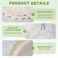 thumbnail image 3 of Uxcell Paper Doilies, Disposable Round Lace Paper Placemats Modern Decorative Placemats Table Mats - Fitting for (Baked/Fried Foods/Wedding/Party Decor/DIY), 4.5" & 200 Pack & White, 3 of 7