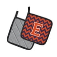 thumbnail image 2 of Letter E Chevron Orange and Blue Pair of Pot Holders, 2 of 2