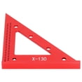 thumbnail image 5 of Woodworking Triangle Ruler Aluminum Alloy Clear Scale 5.1in Carpentry Square for Framing Roof, 5 of 5