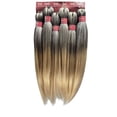 thumbnail image 4 of 6X Pre-Stretched Professional Braiding Hair 100% Kanekalon Hot Water Setting Itch Free Ultra Yaki Ombre Tangle-free Mega Pack Synthetic Hair Extensions for Braids and Crochet, 4 of 8