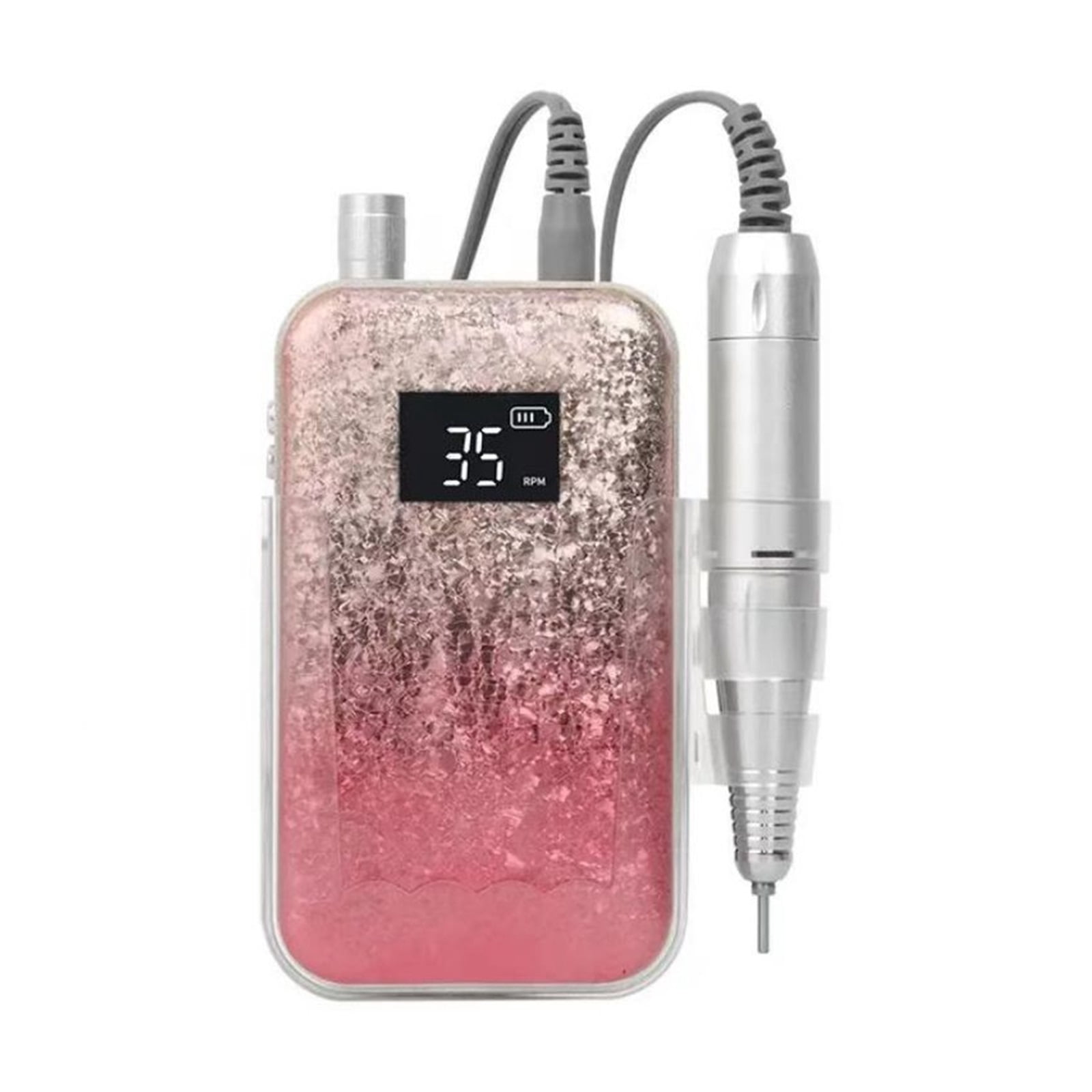 New Pink Gradient Professional Portable 35000 RPM Rechargeable Nail Drill ,Low Noise