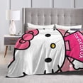 thumbnail image 5 of Hello Kitty Throw Blanket, Cozy Flannel Blankets For Boys Girls, Super Soft Warm Blanket For Couch Sofa Bed, 5 of 9